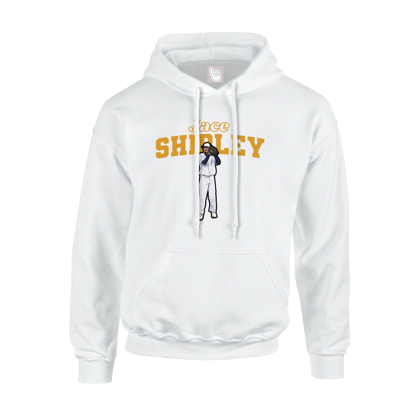 Hoodie — Name Arch in White