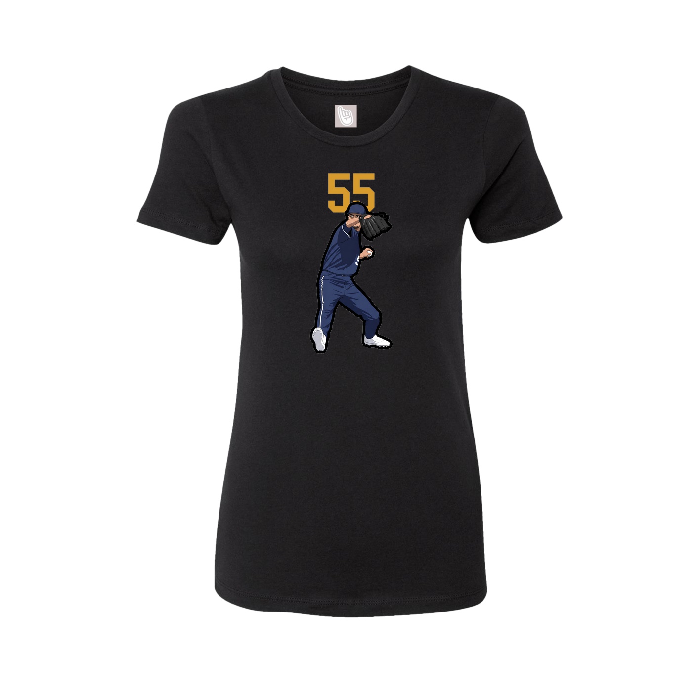 Womens Tee — Number Top in Black