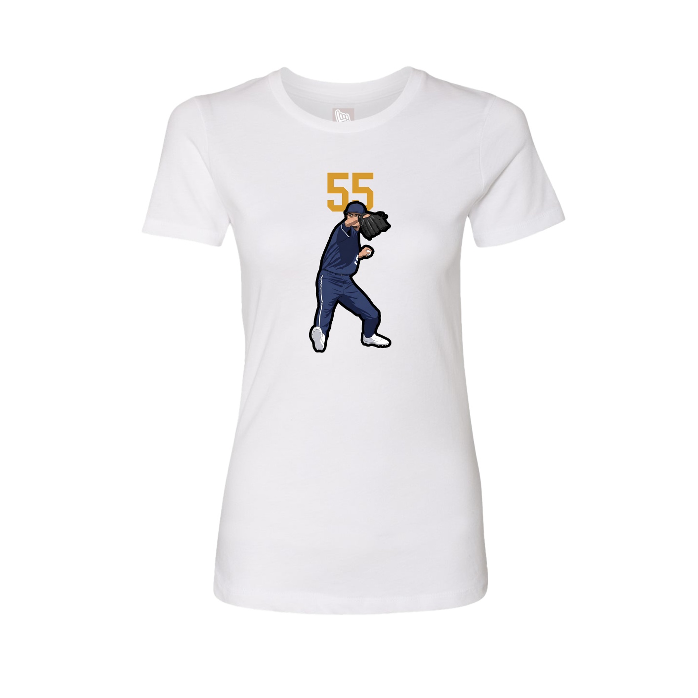 Womens Tee — Number Top in White