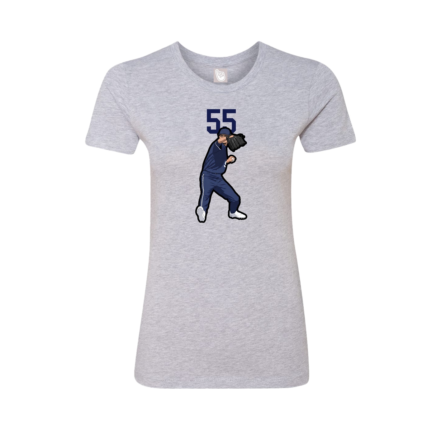 Womens Tee — Number Top in Grey