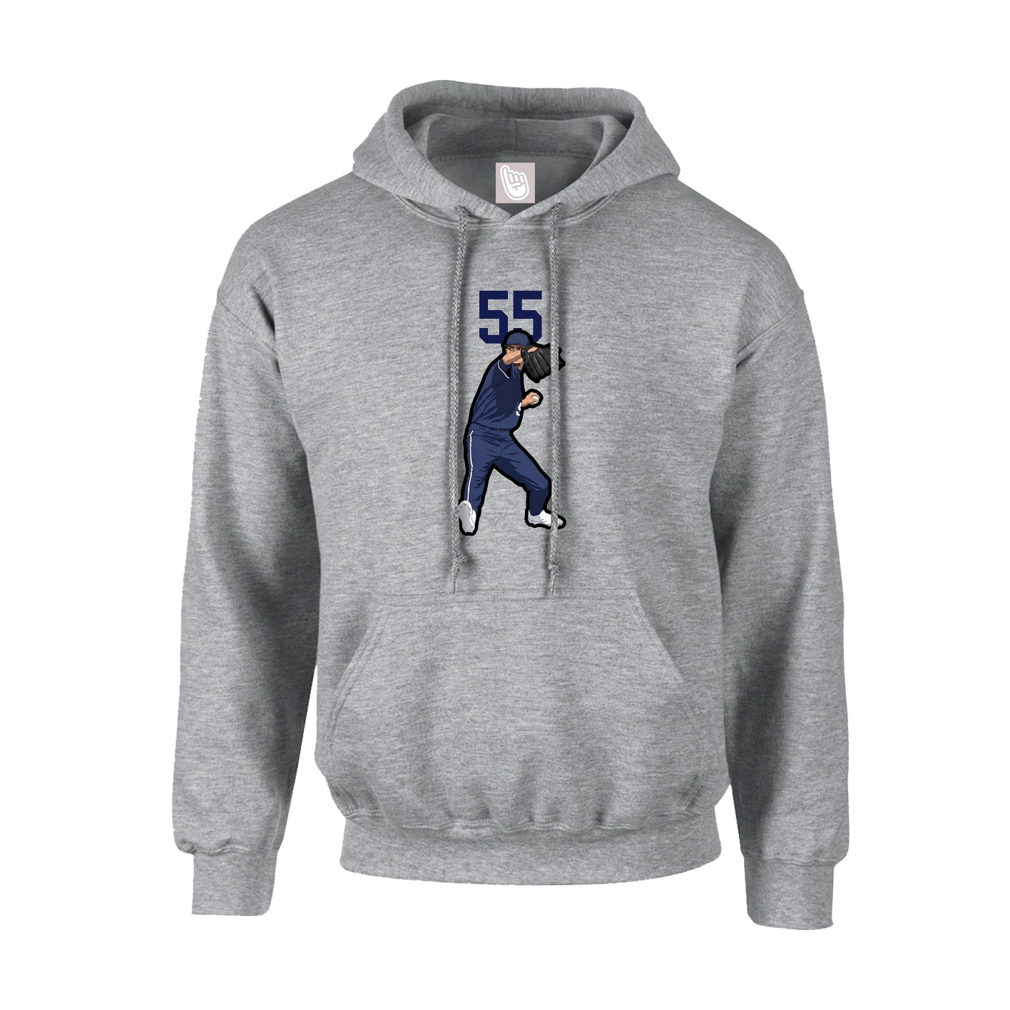 Youth Hoodie — Number Top in Grey