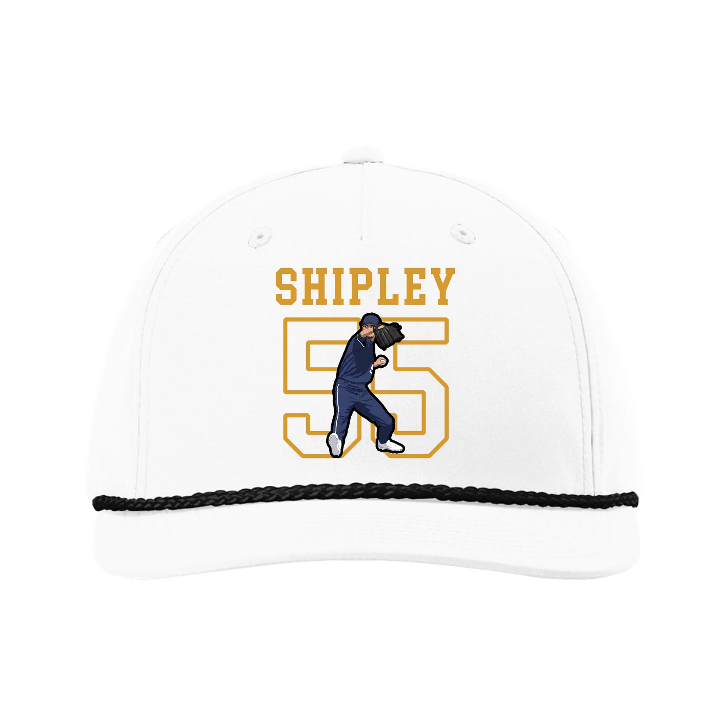 Five-Panel Classic Rope Cap — Shirsey in White