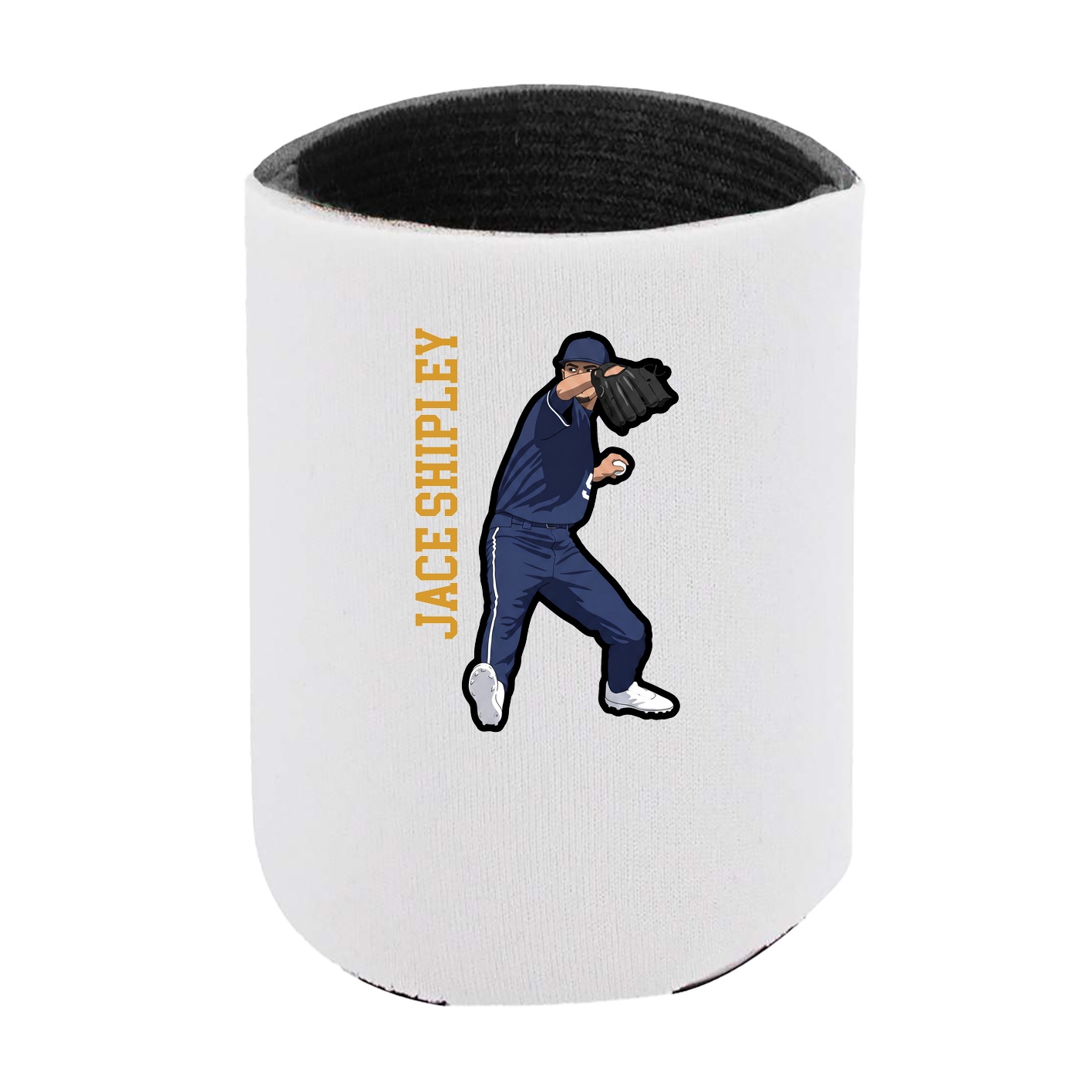 Can Holder — Name Vertical in White