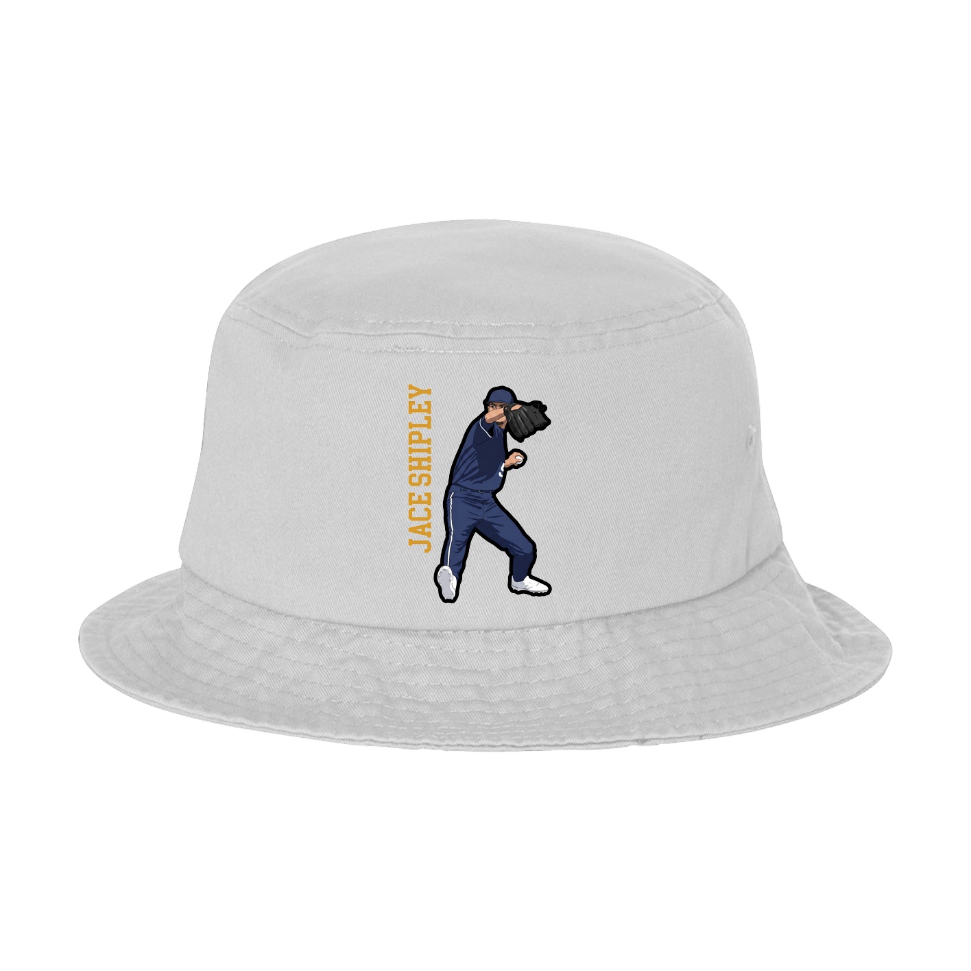 Bucket Cap — Name Vertical in White