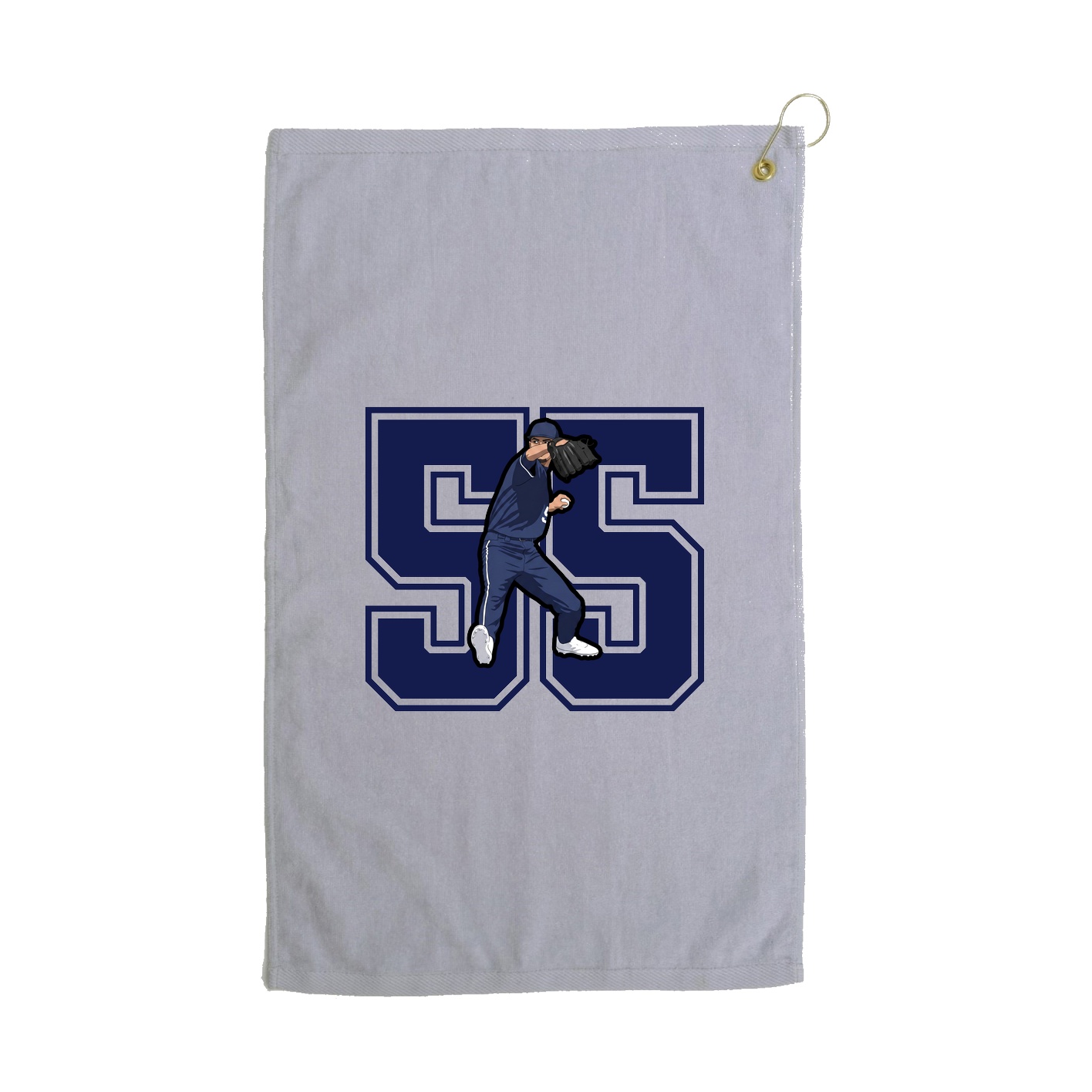 Golf Towel — Number in Grey