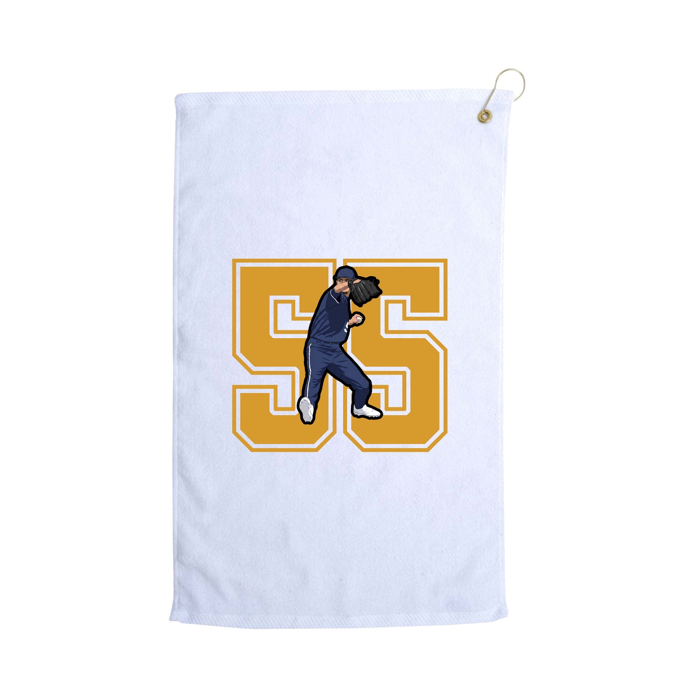 Golf Towel — Number in White