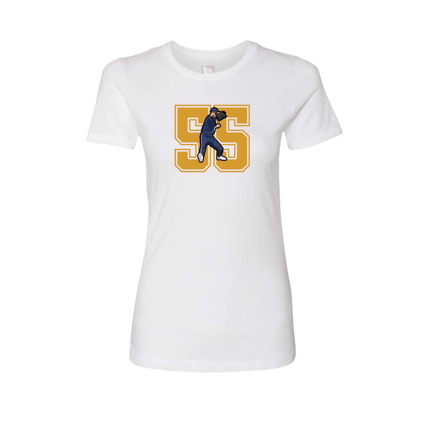 Womens Tee — Number in White