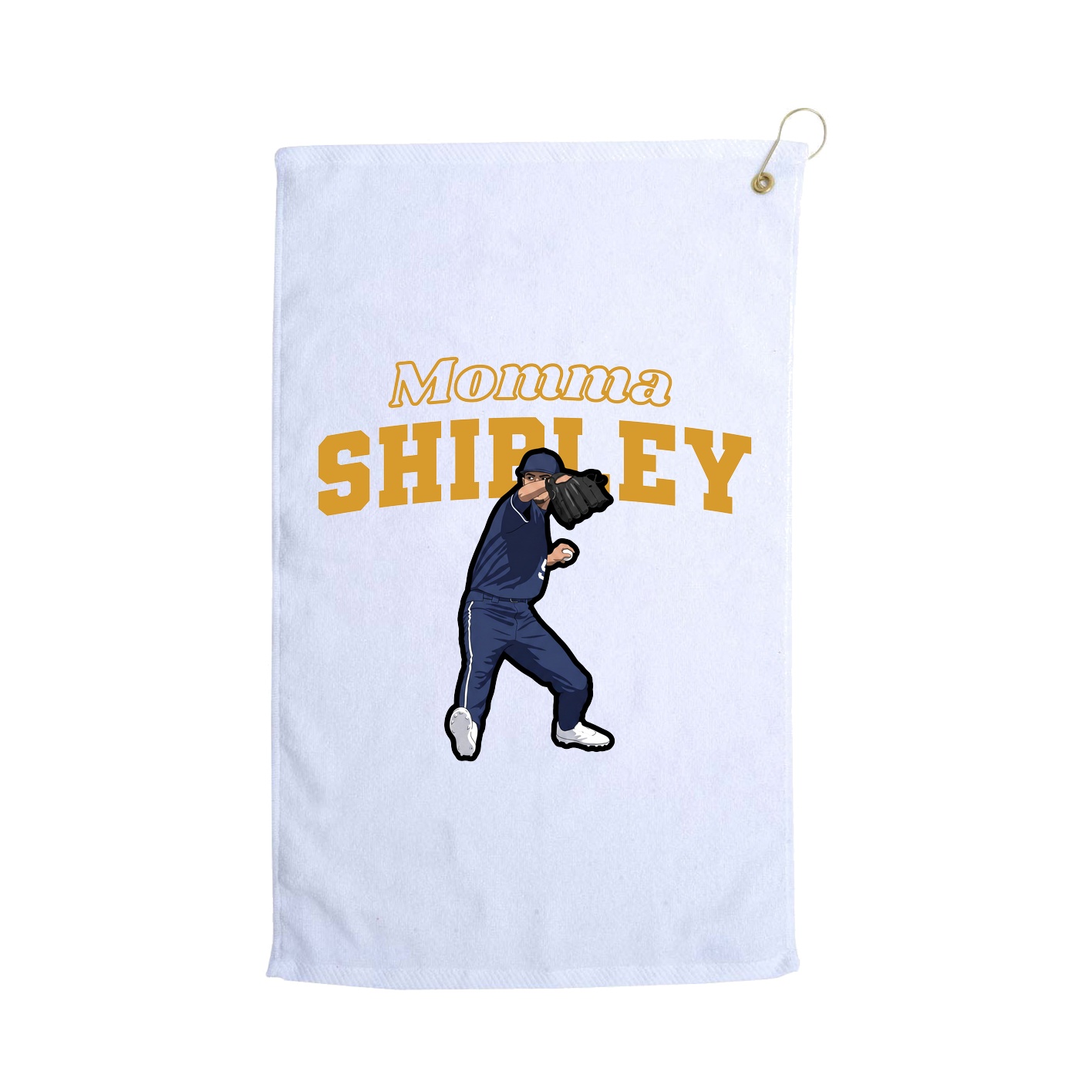 Golf Towel — Mothers Day Block in White