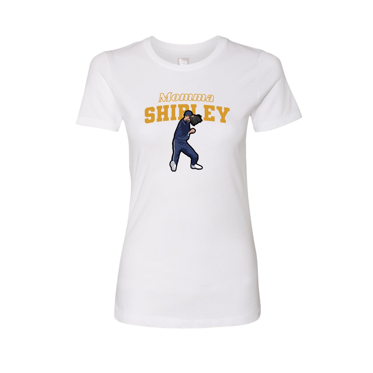 Womens Tee — Mothers Day Block in White