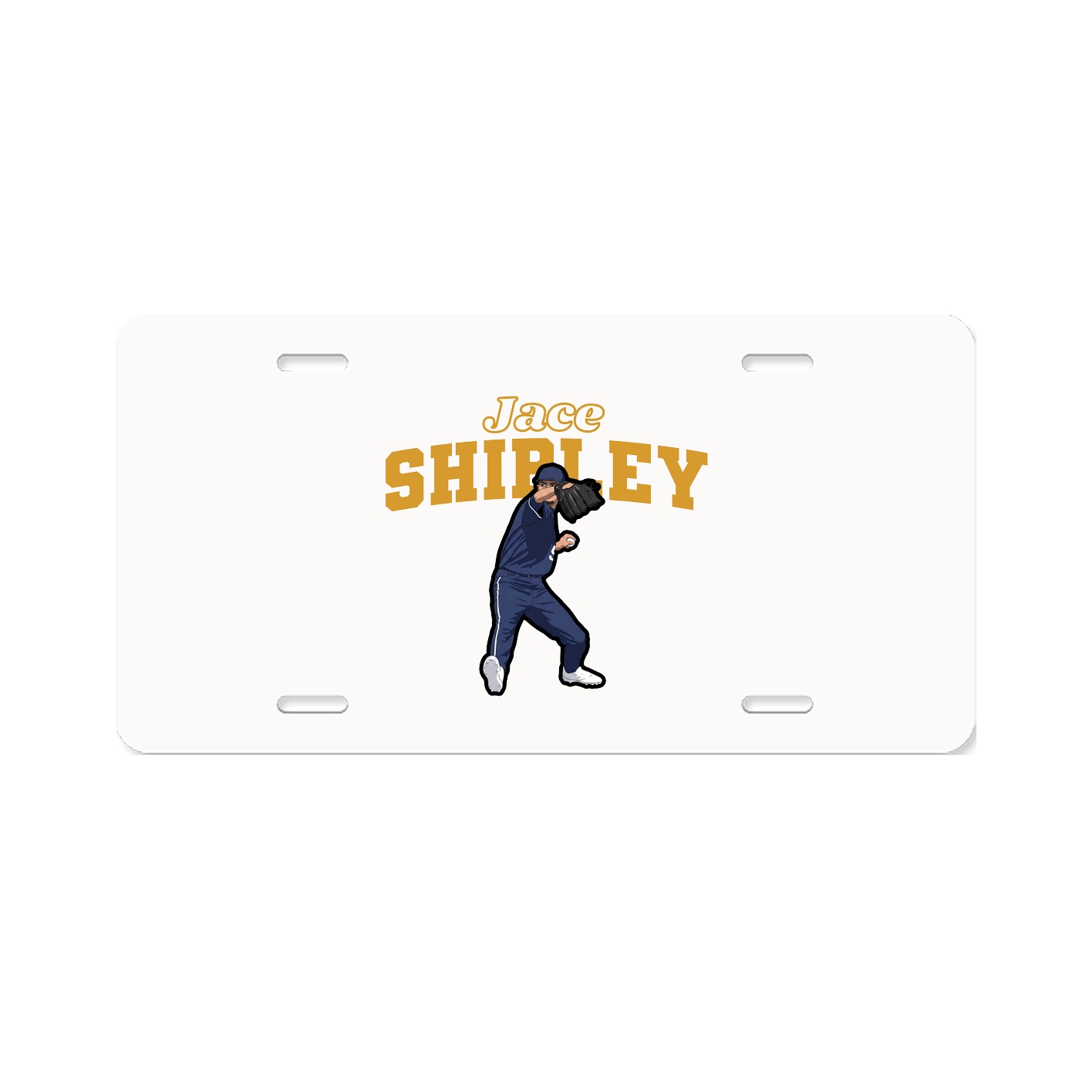 License Plate — Name Arch in Classic