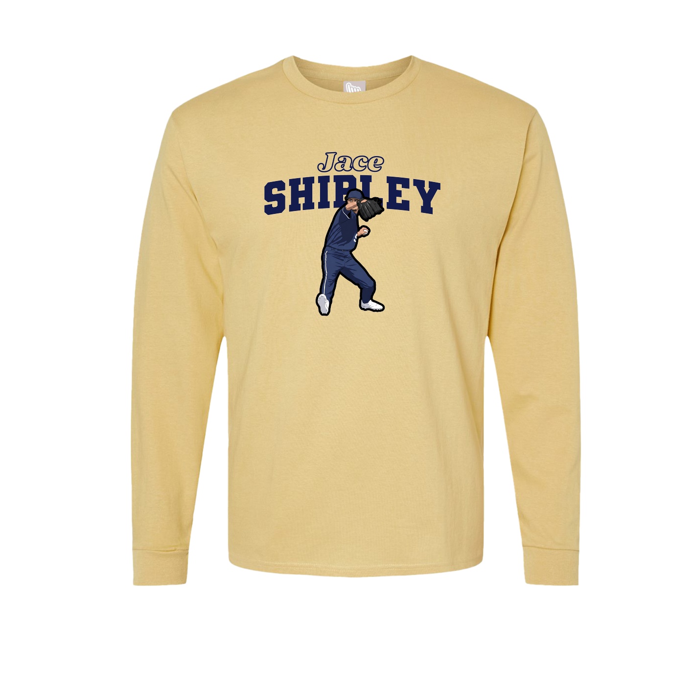 Long Sleeve Tee — Name Arch in Vegas Gold