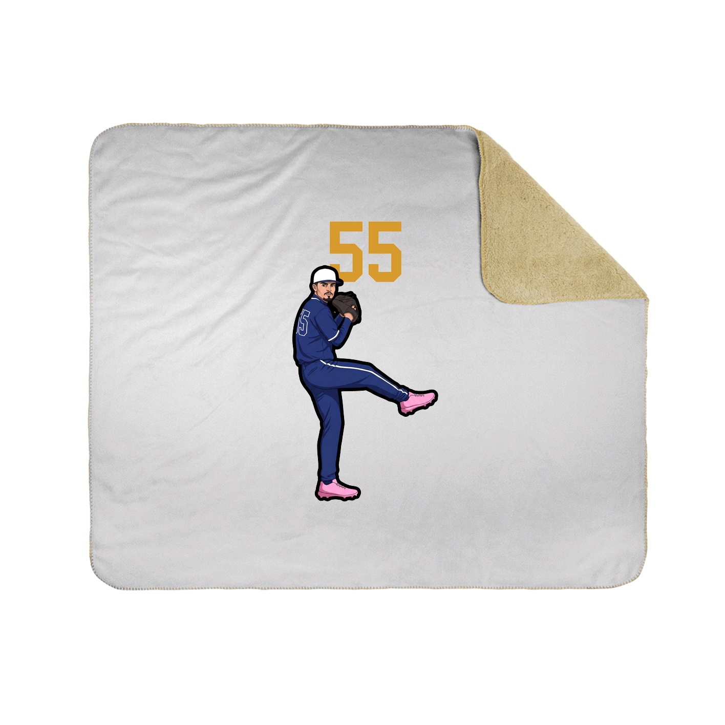 Throw Blanket — Number Top in White