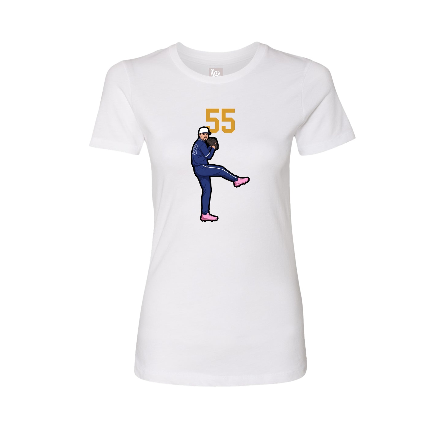 Womens Tee — Number Top in White