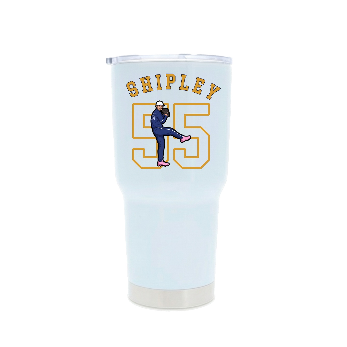 30oz Stainless Steel Tumbler — Shirsey Arch in White