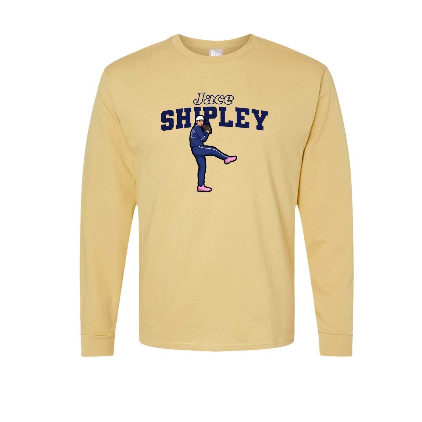 Long Sleeve Tee — Name Arch in Vegas Gold