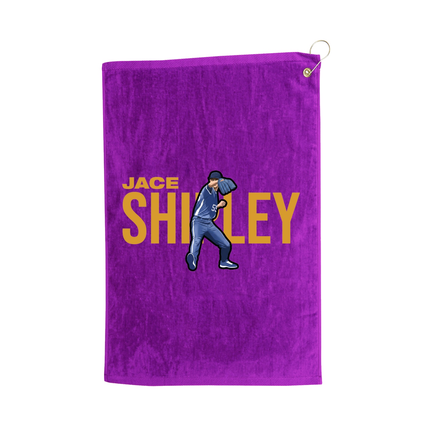 Golf Towel — Player Name in Purple