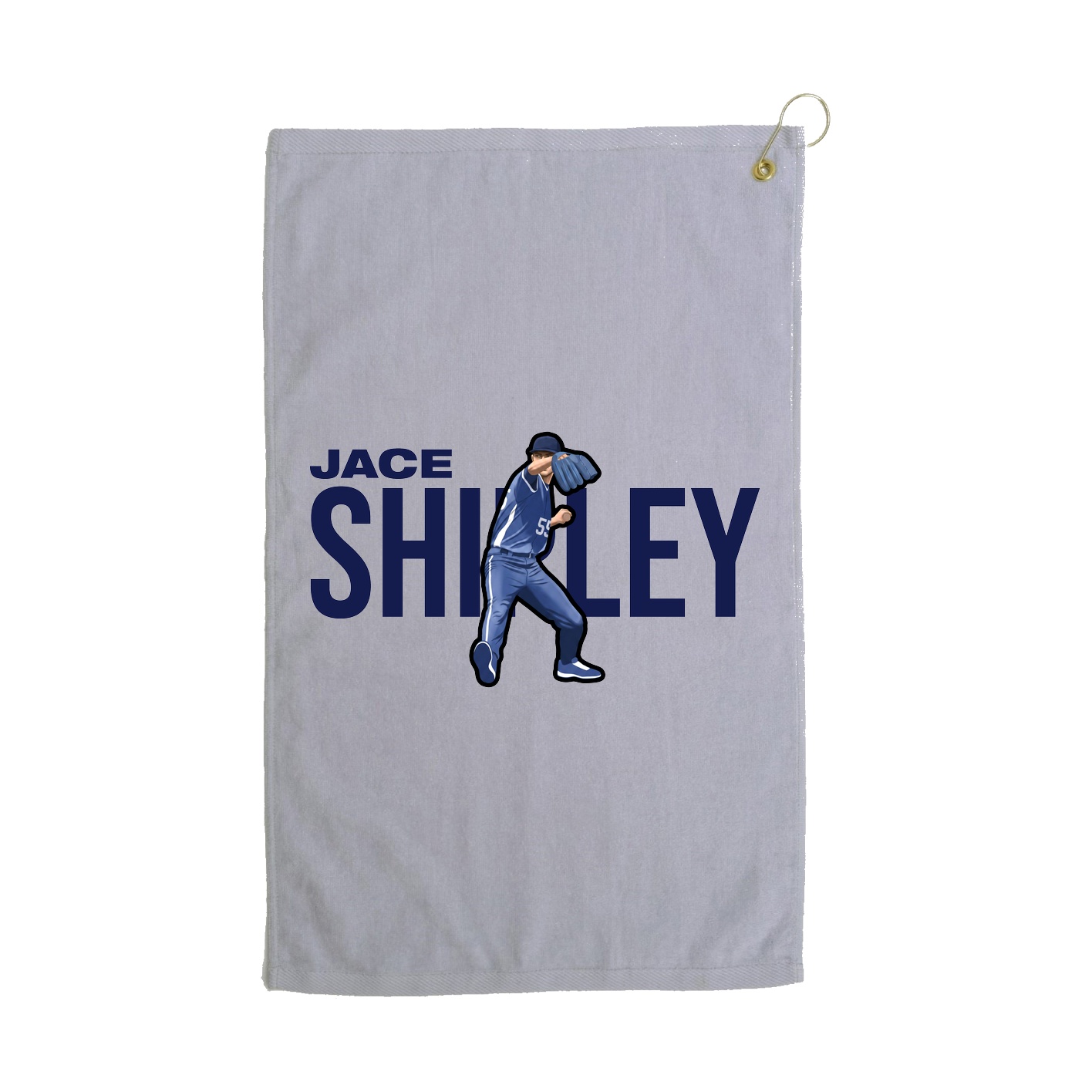 Golf Towel — Player Name in Grey