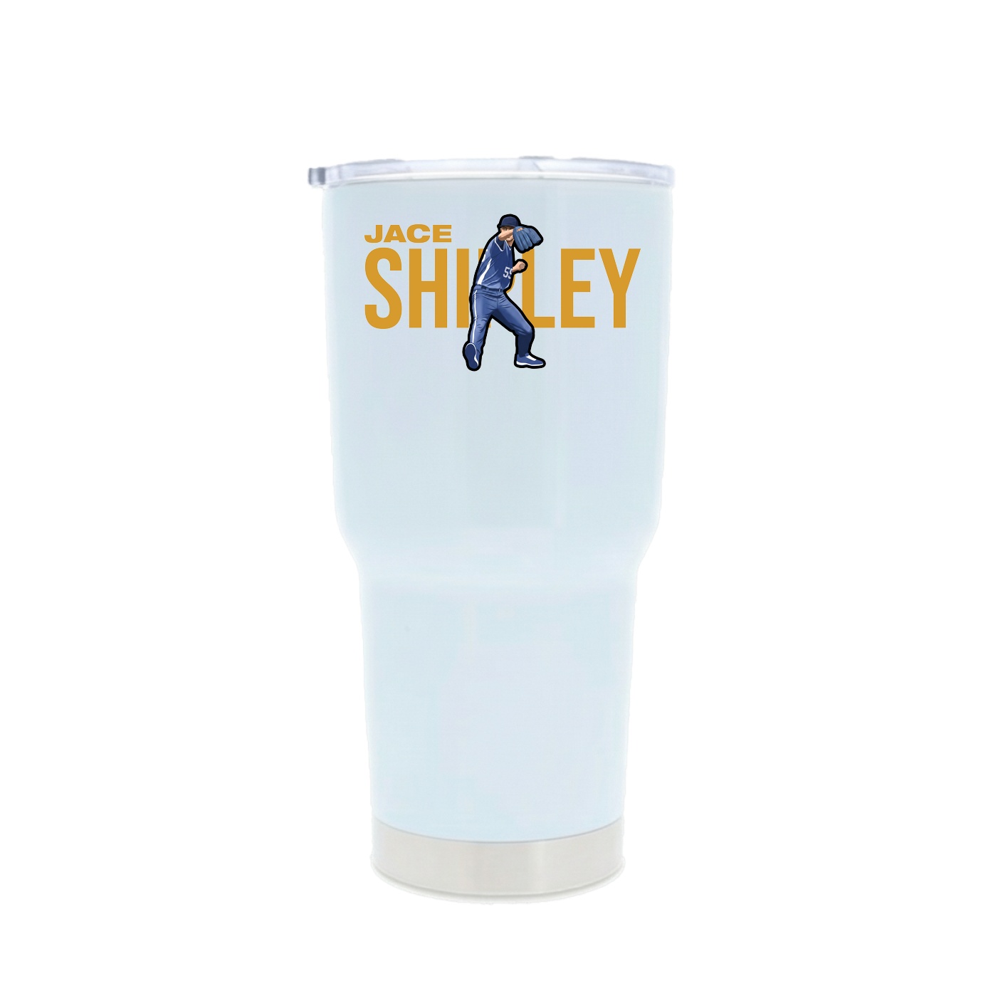 30oz Stainless Steel Tumbler — Player Name in White