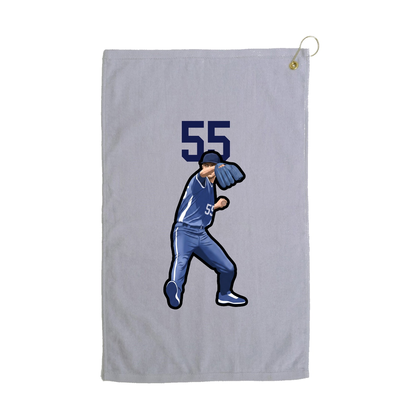Golf Towel — Number Top in Grey