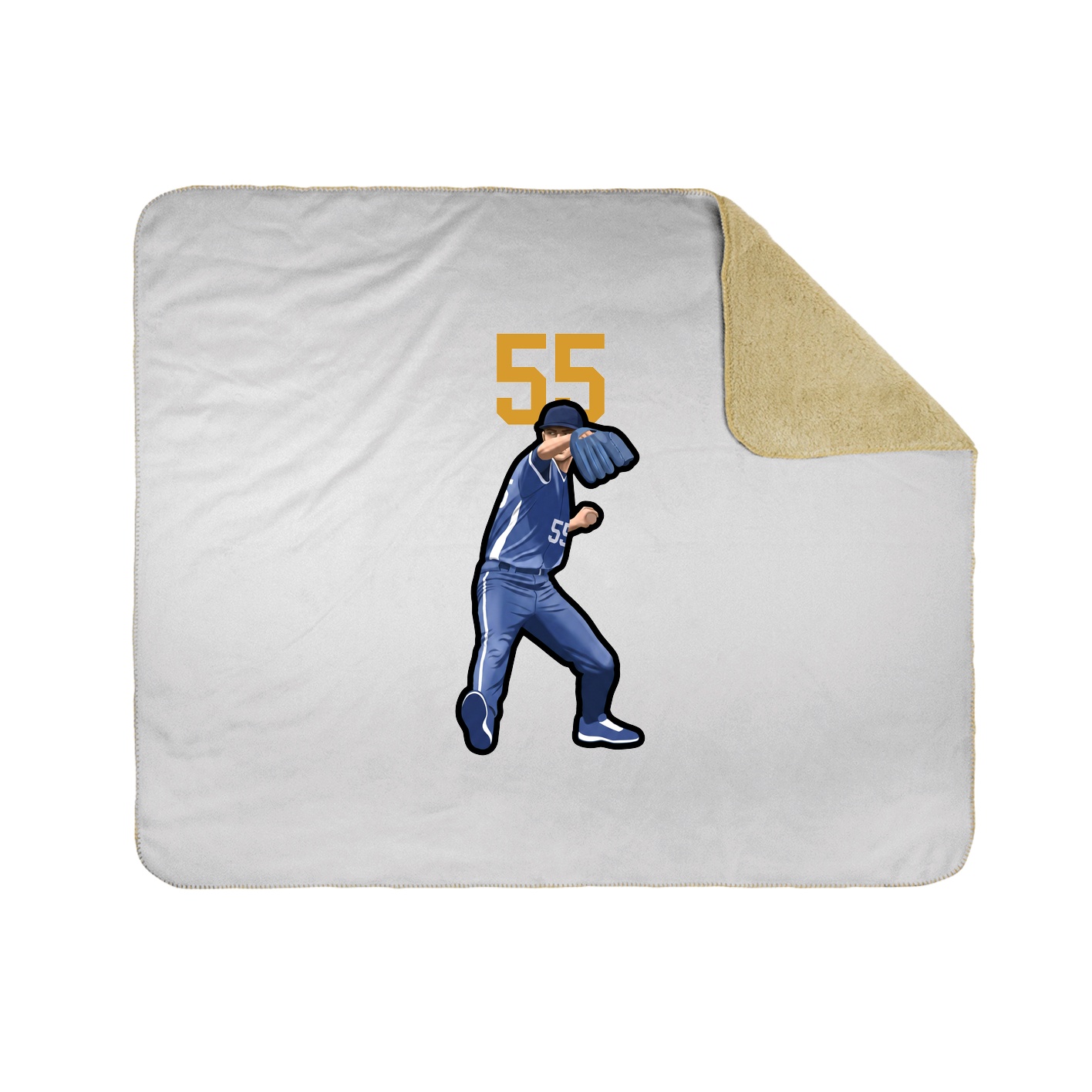 Throw Blanket — Number Top in White
