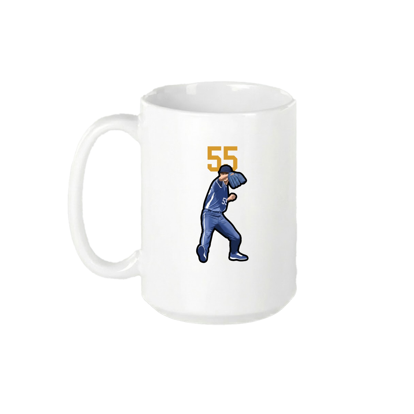 15oz Coffee Mug — Number Top in White
