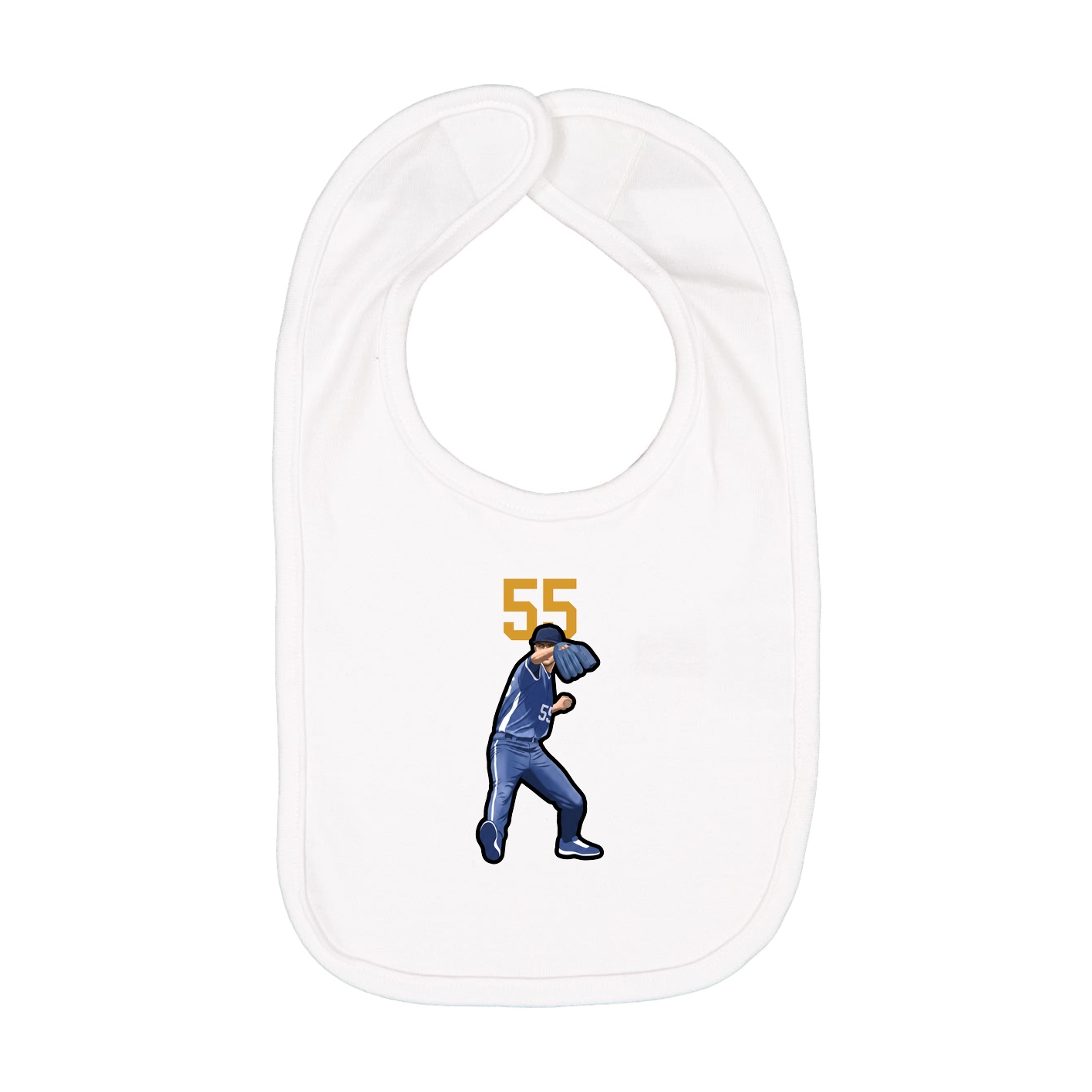 Infant Bib — Number Top in White