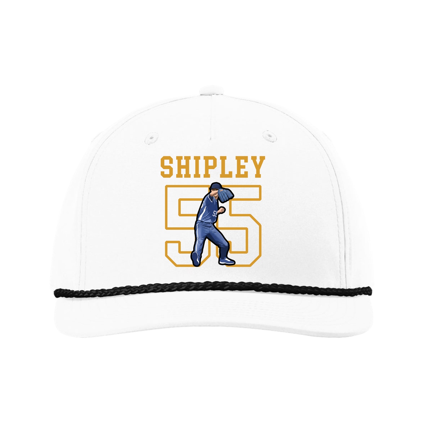 Five-Panel Classic Rope Cap — Shirsey in White