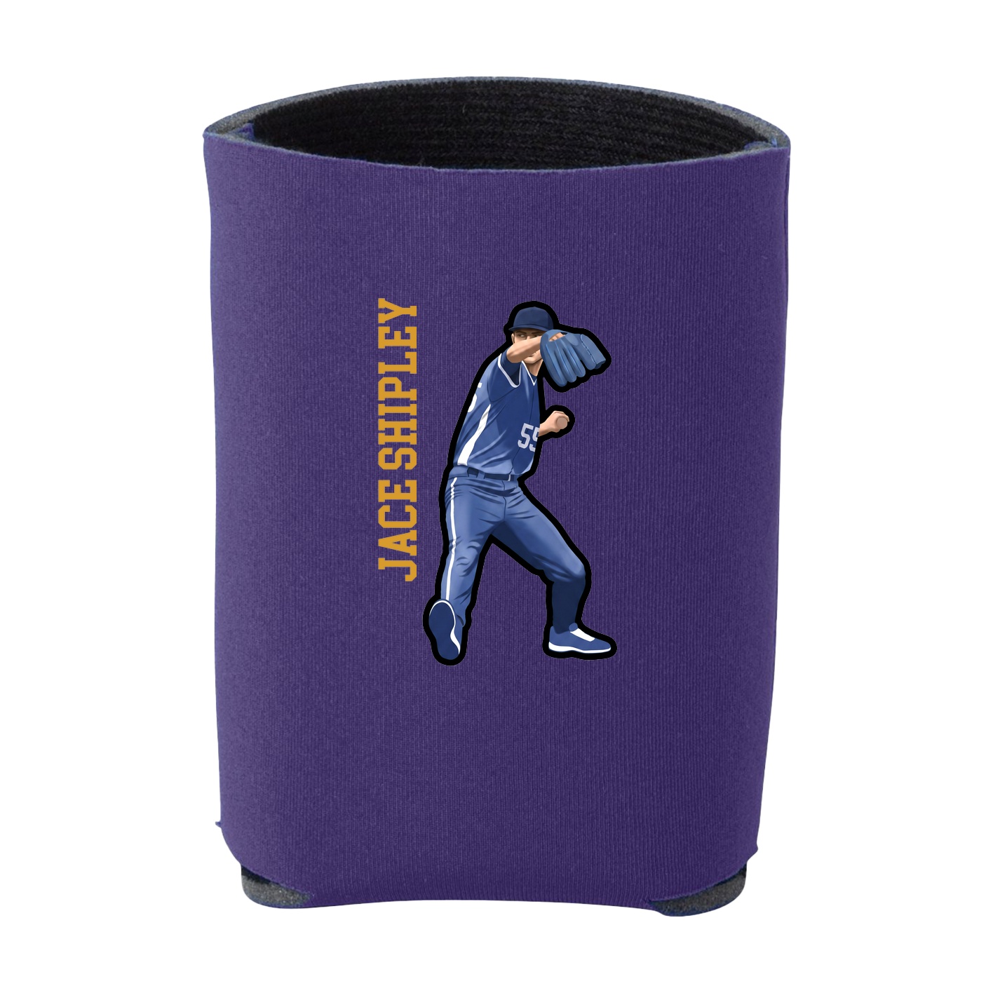 Can Holder — Name Vertical in Purple