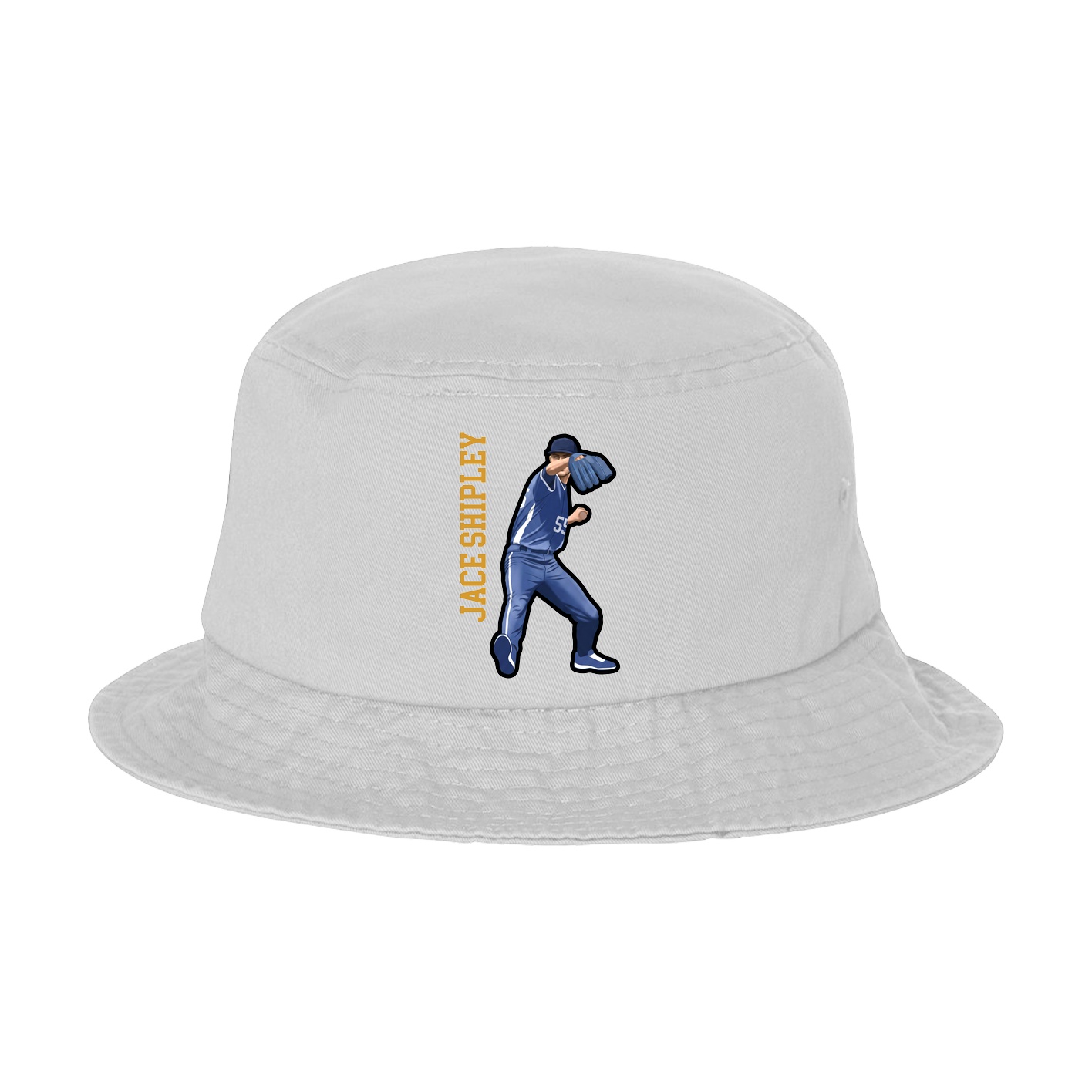 Bucket Cap — Name Vertical in White