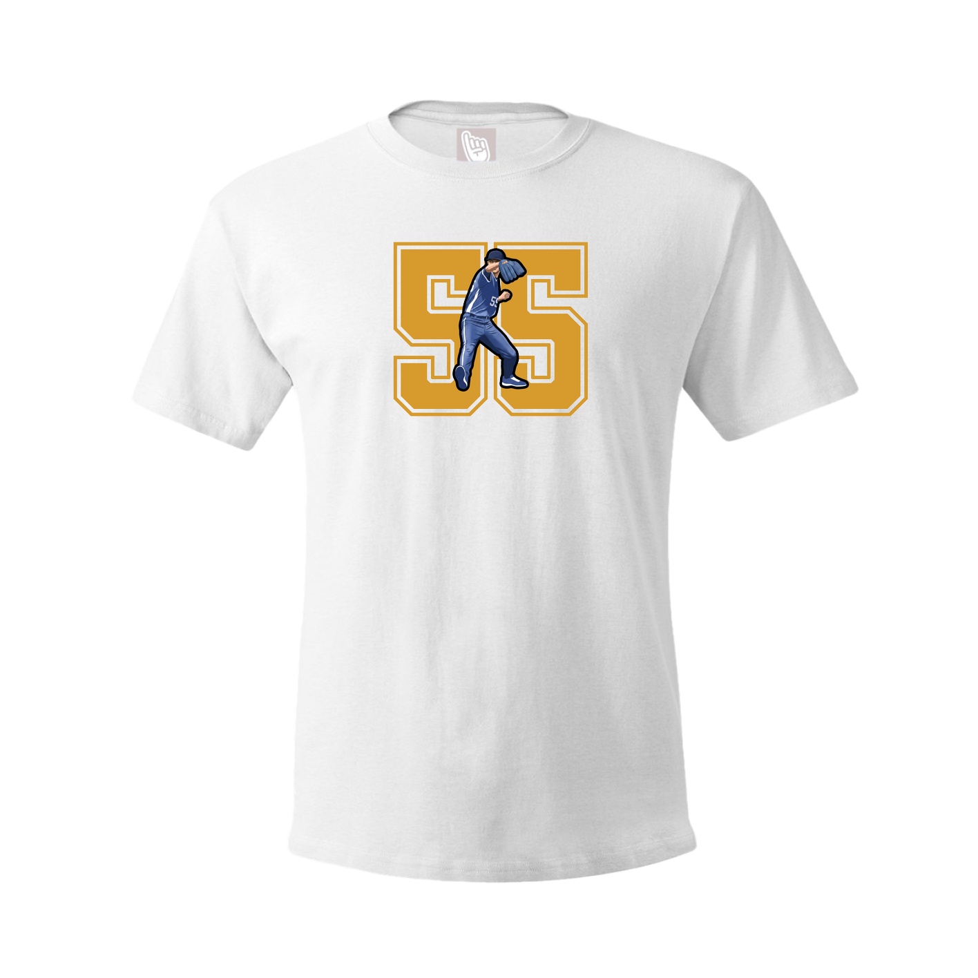 Youth Tee — Number in White