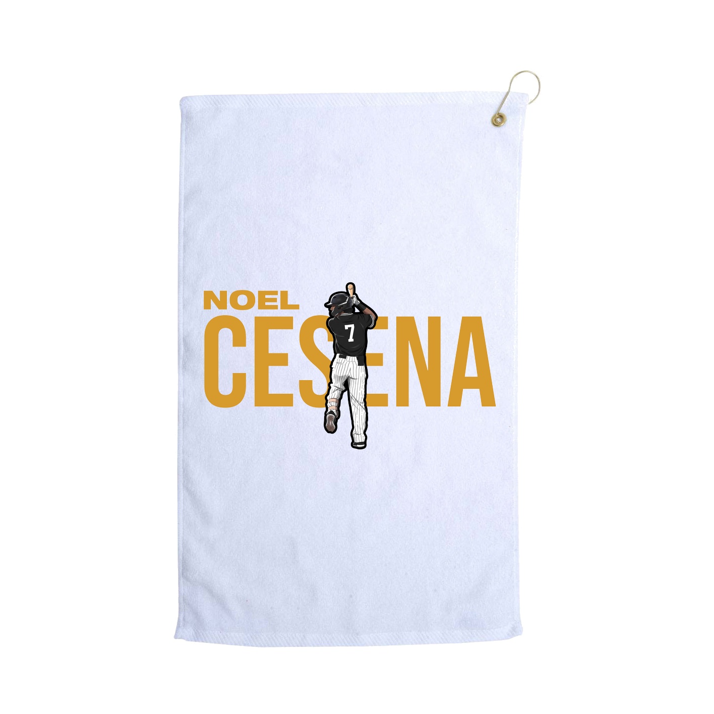 Golf Towel — Player Name in White