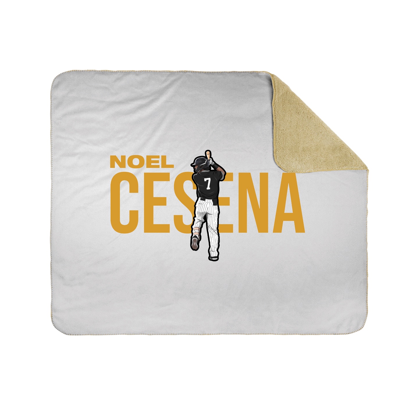 Throw Blanket — Player Name in White