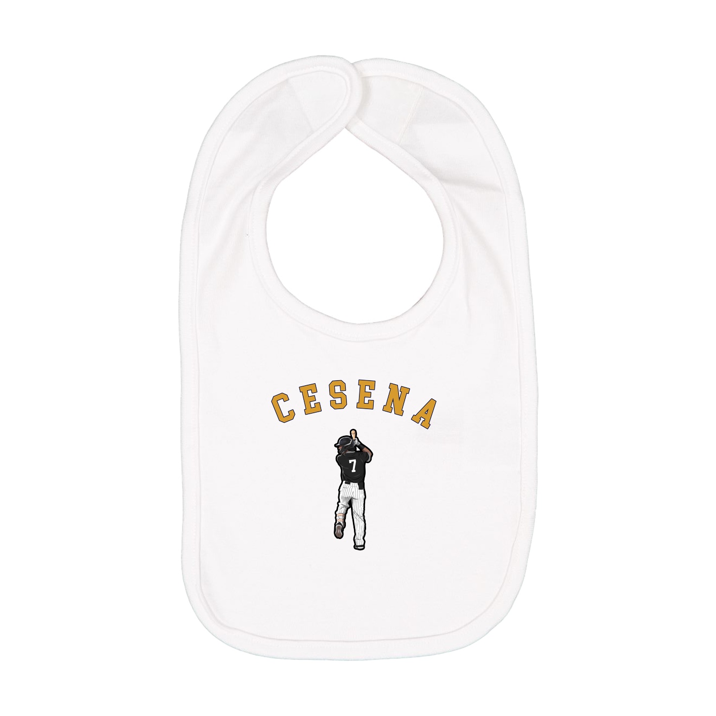 Infant Bib — Shirsey Arch in White