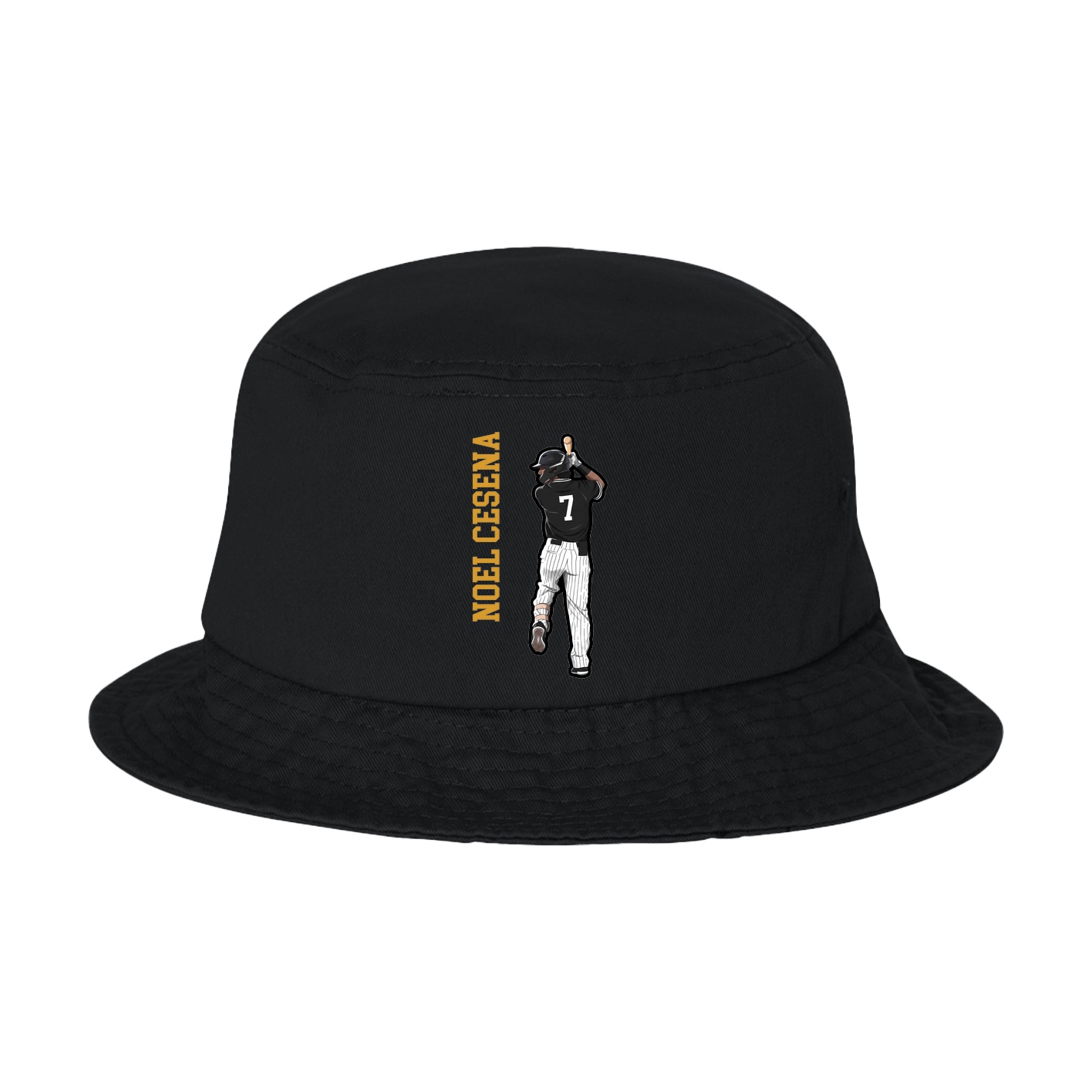 Bucket Cap — Name Vertical in Black