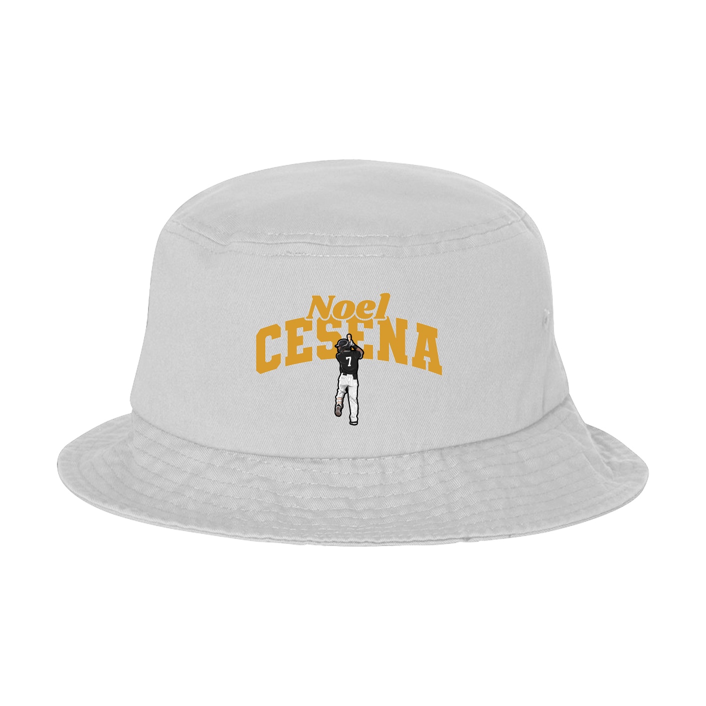Bucket Cap — Signature Arch in White