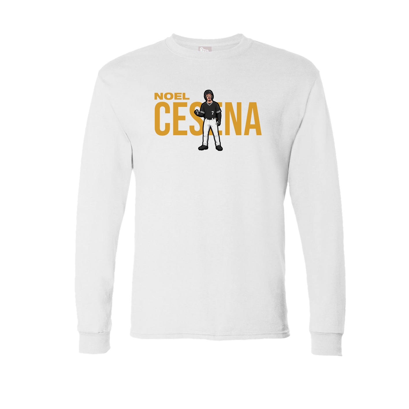 Long Sleeve Tee — Player Name in White