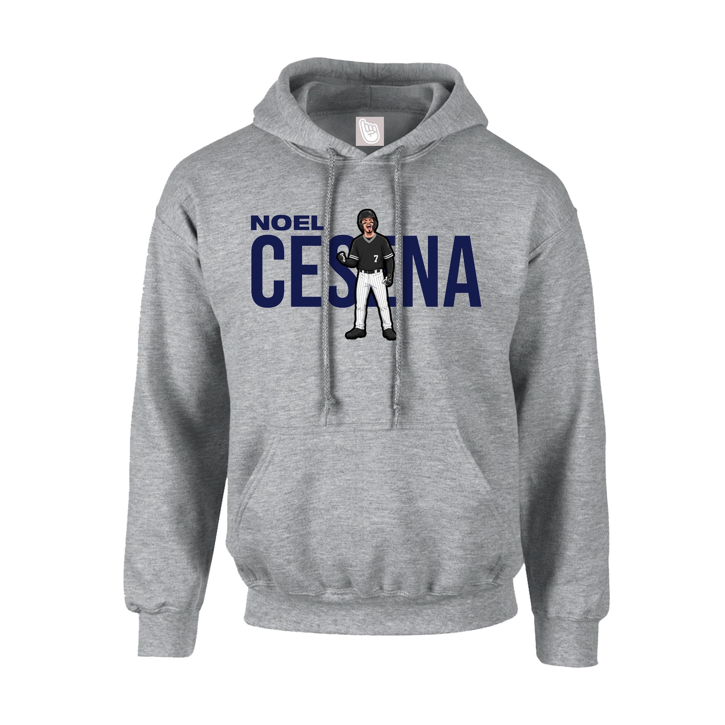 Youth Hoodie — Player Name in Grey