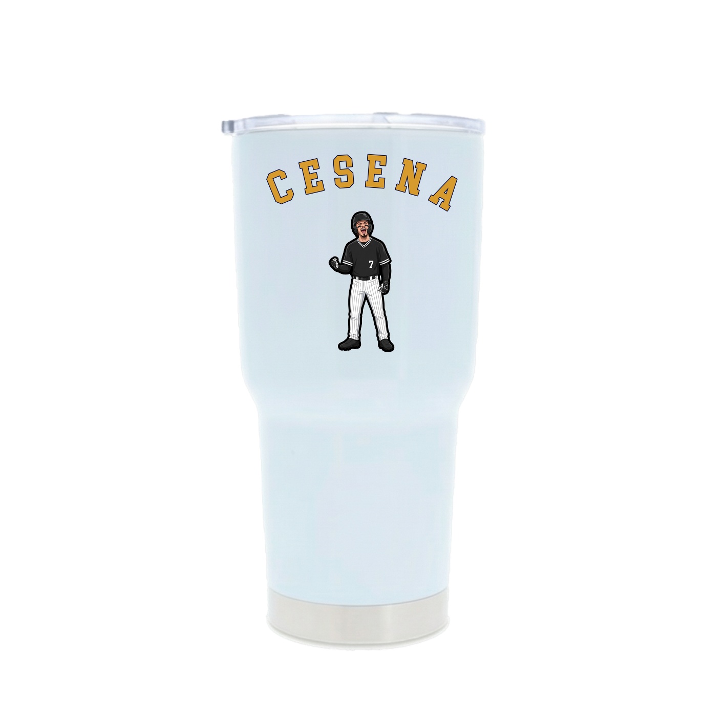 30oz Stainless Steel Tumbler — Shirsey Arch in White
