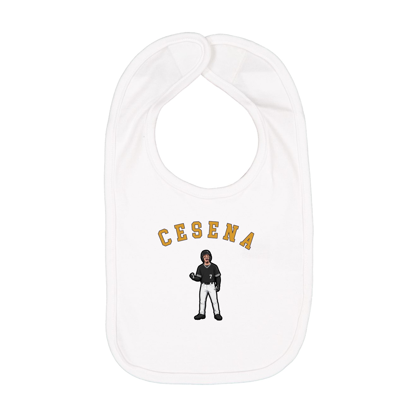 Infant Bib — Shirsey Arch in White