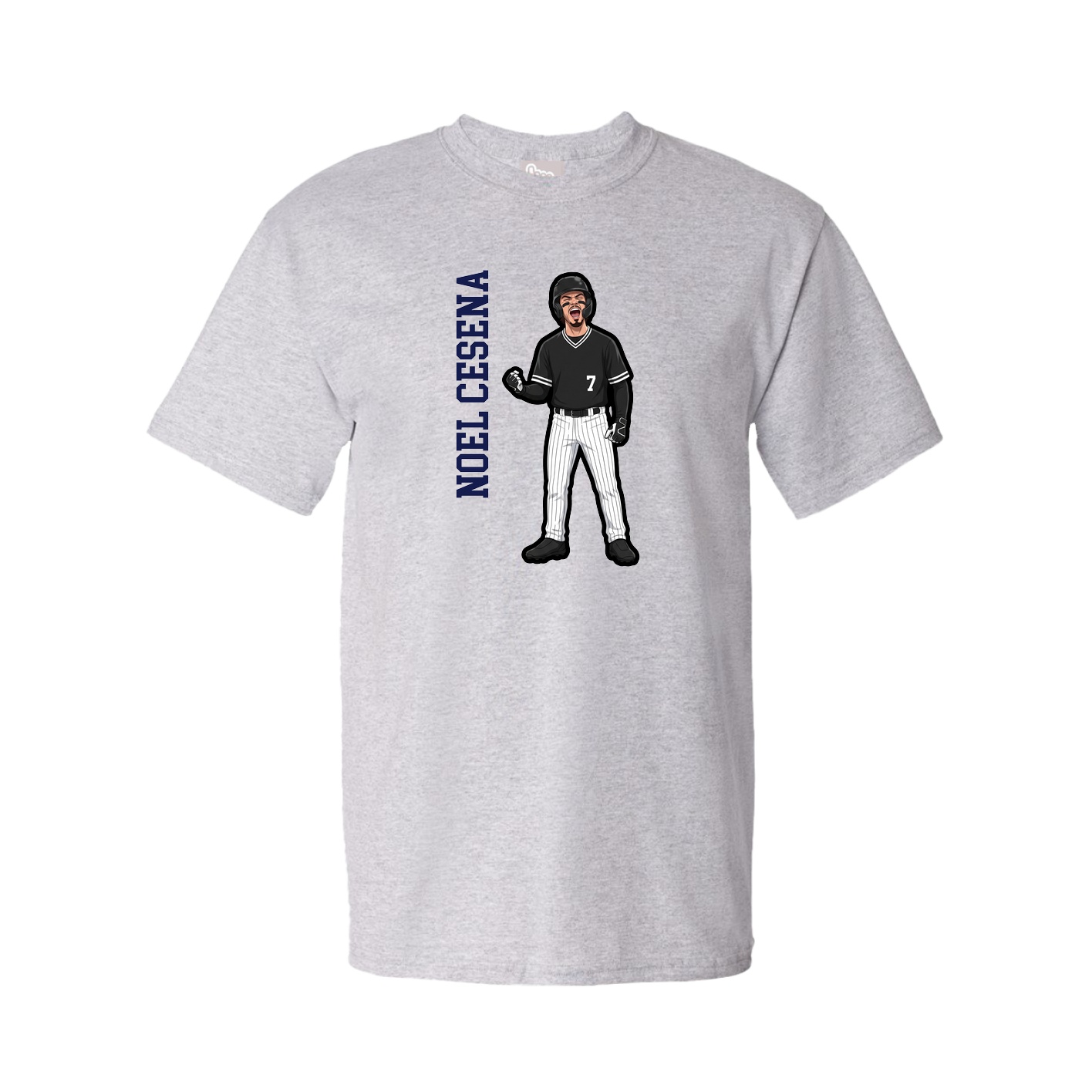 Youth Tee — Name Vertical in Grey