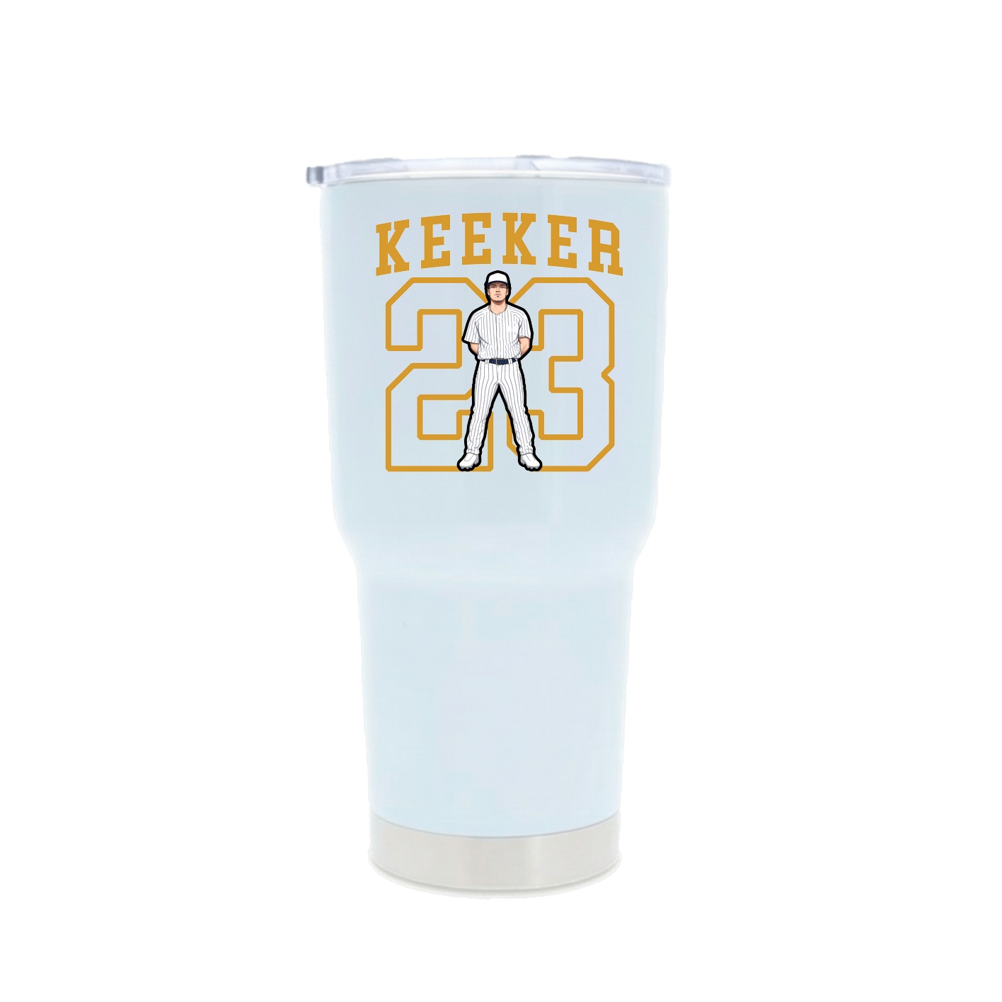 30oz Stainless Steel Tumbler — Shirsey in White