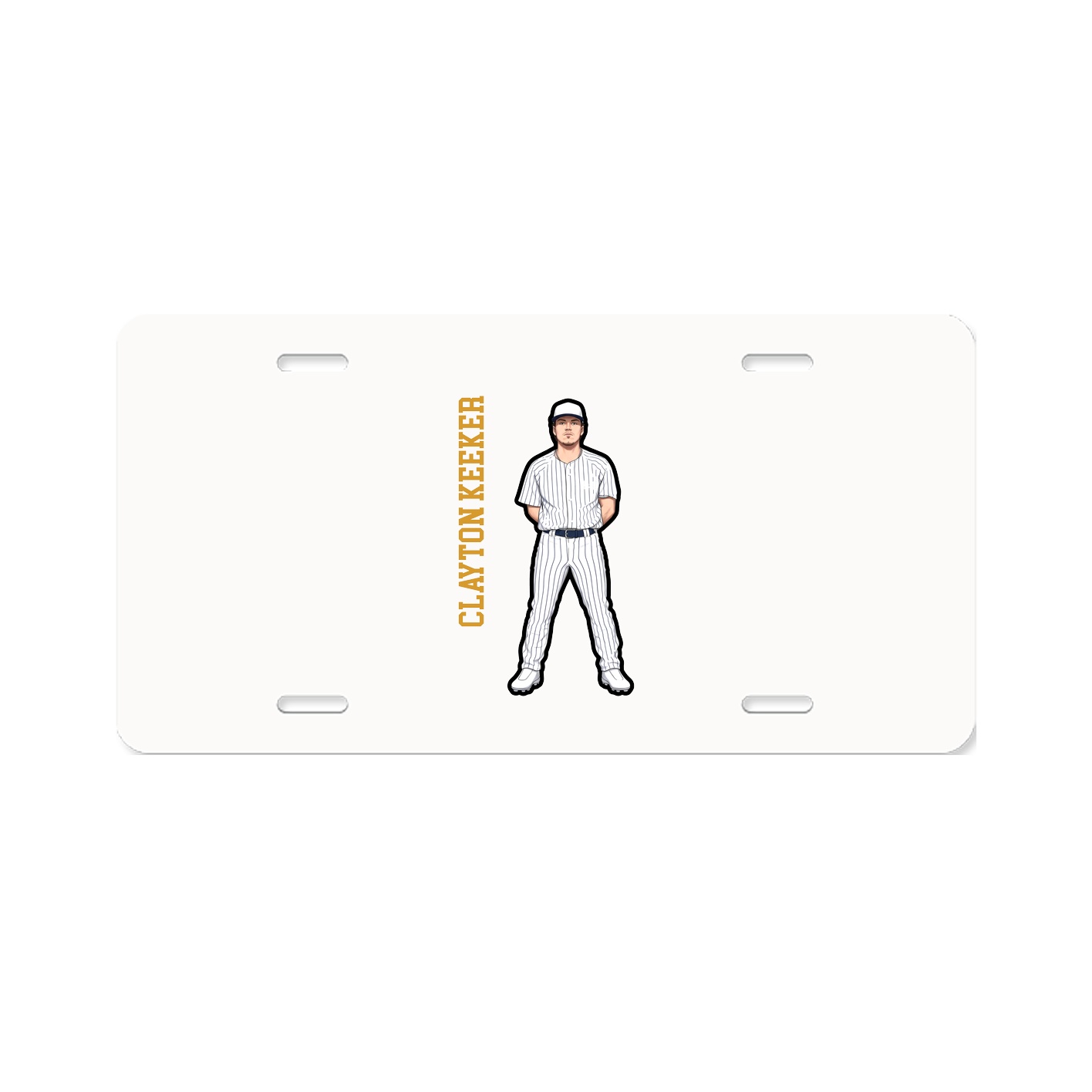 License Plate — Name Vertical in Classic