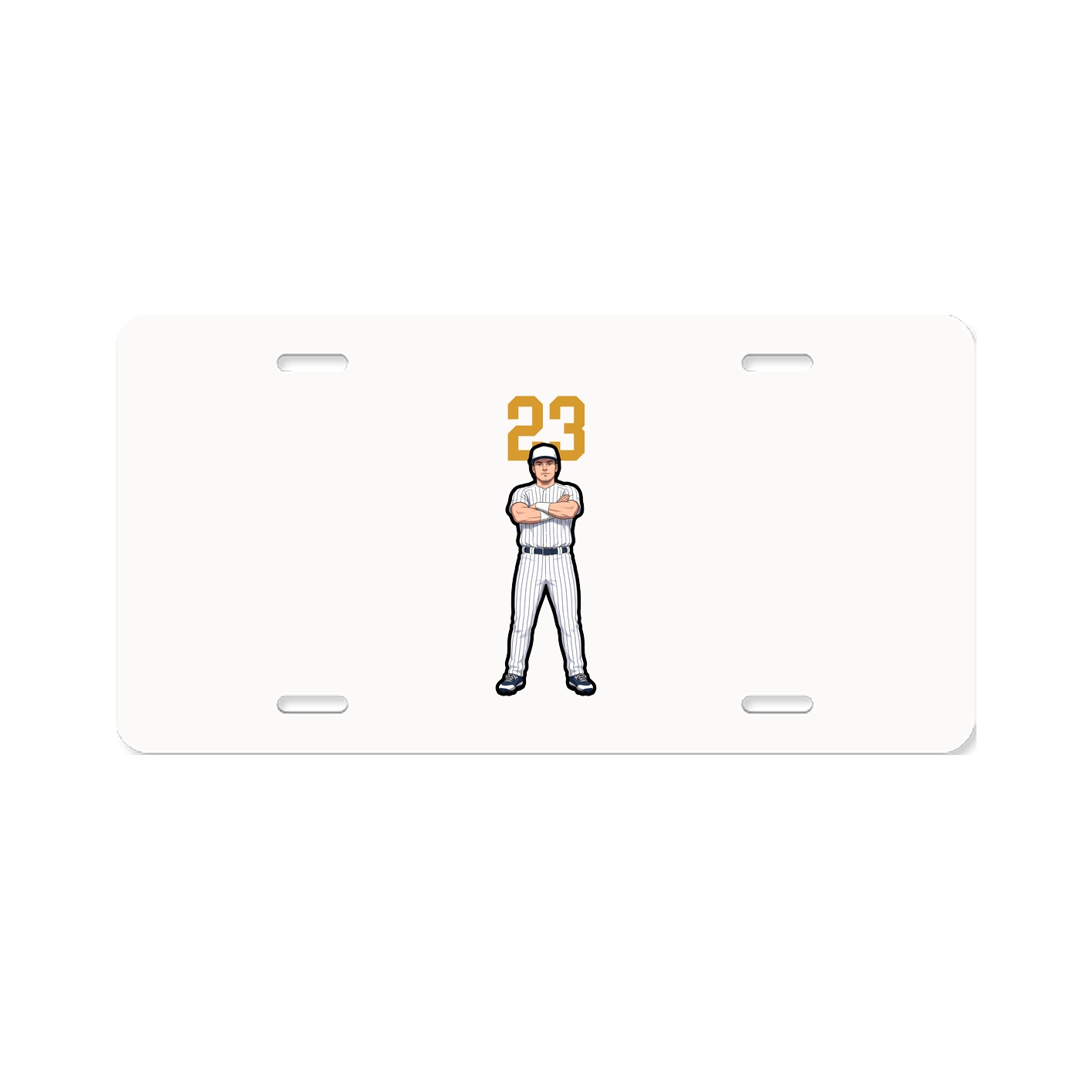 License Plate — Number Top in Classic
