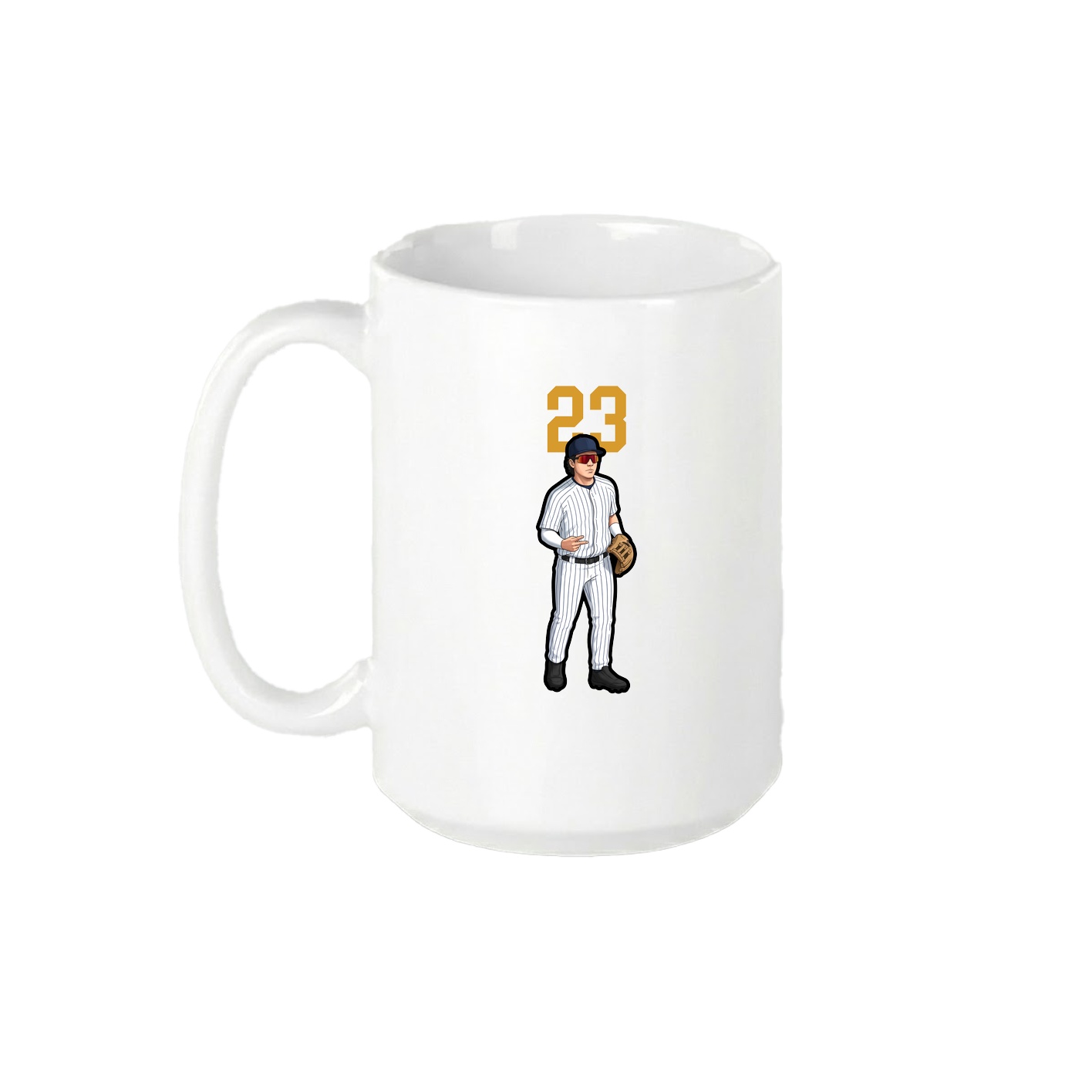 15oz Coffee Mug — Number Top in White