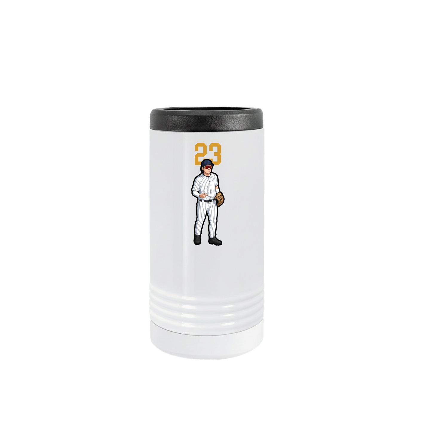 Slim Beverage Holder — Number Top in White