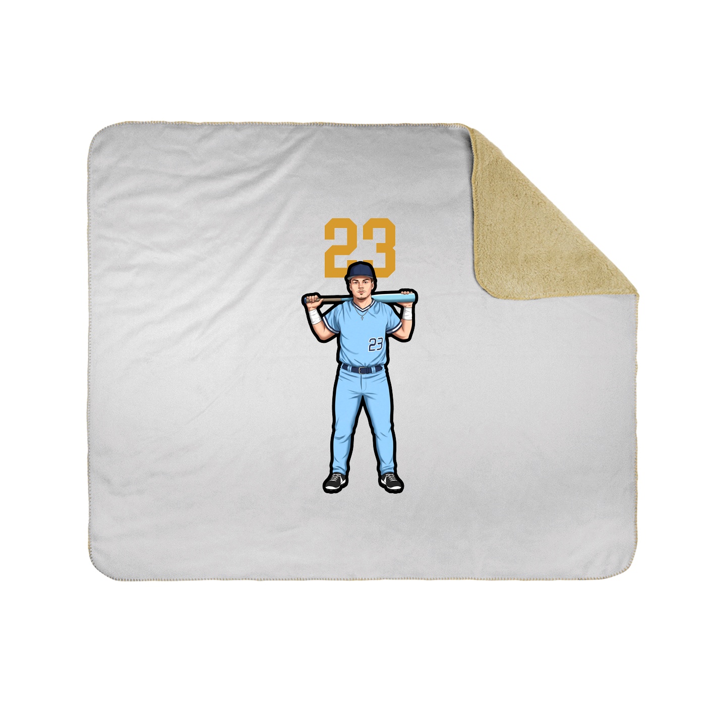 Throw Blanket — Number Top in White