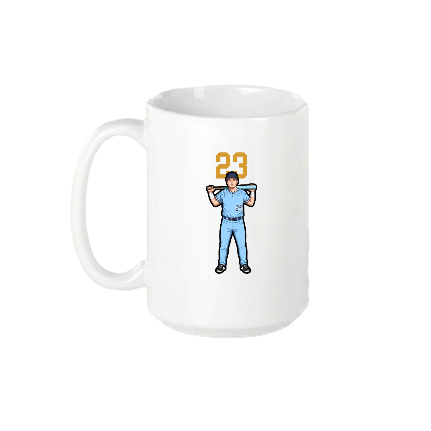 15oz Coffee Mug — Number Top in White