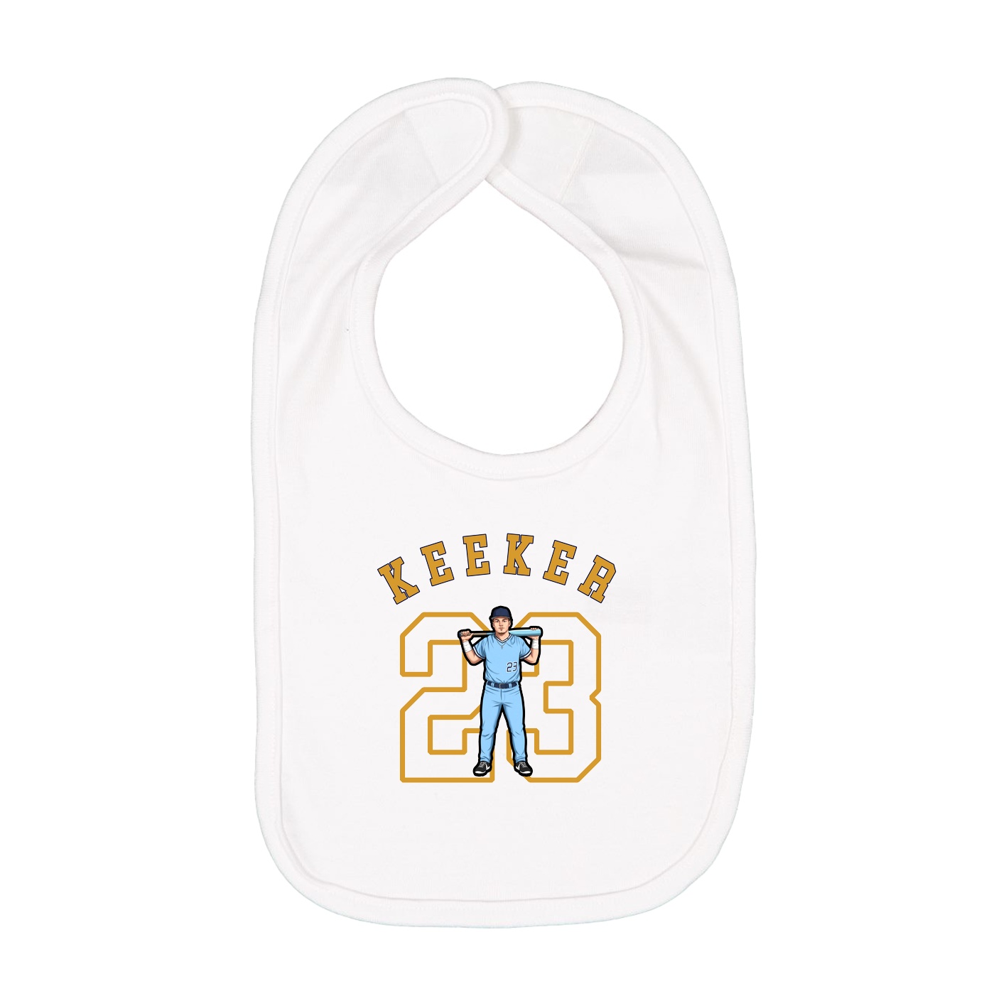 Infant Bib — Shirsey Arch in White