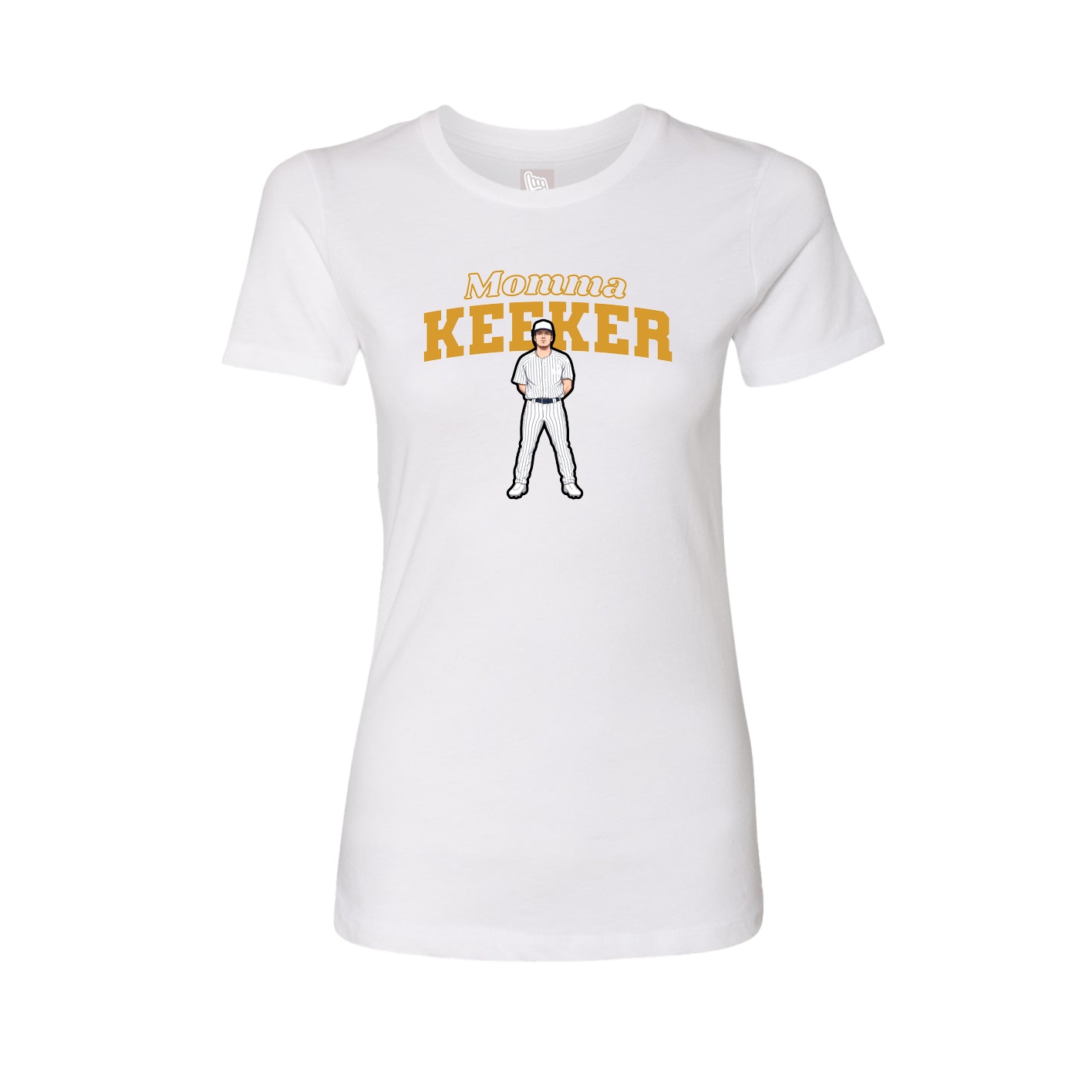 Womens Tee — Mothers Day Block in White