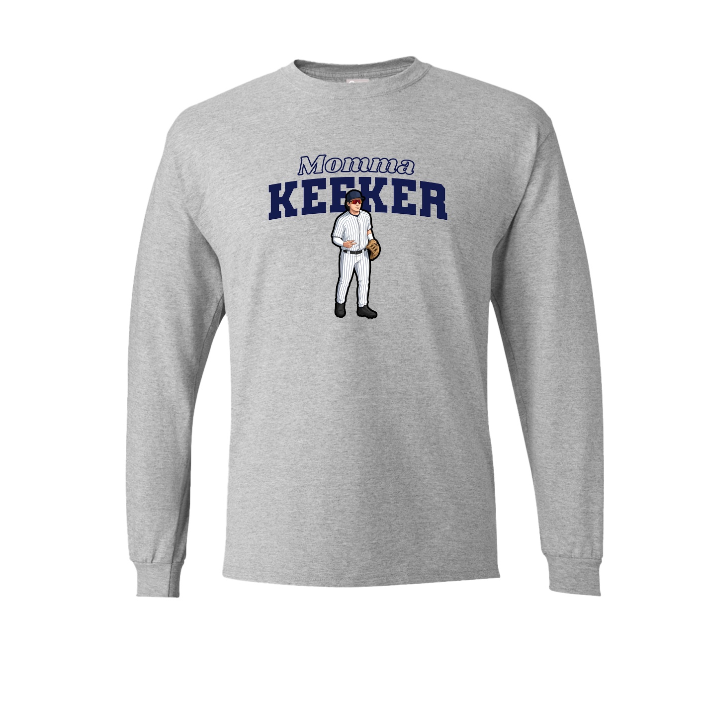 Long Sleeve Tee — Mothers Day Block in Grey